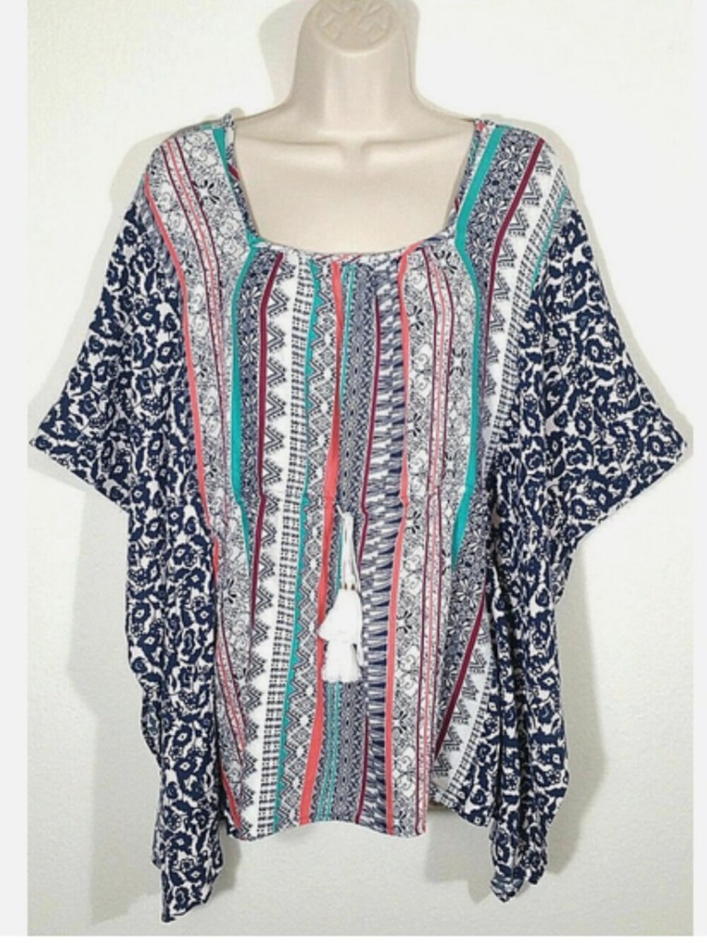 ELLA MOSS Boho Flutter Sleeve Tunic Top 1015E1M